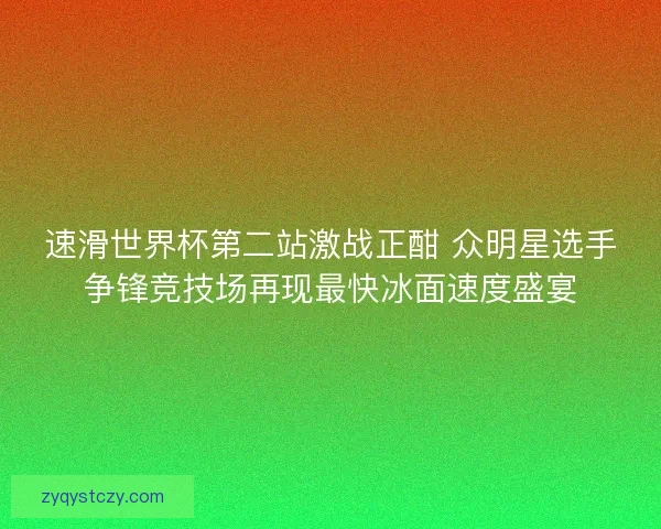 速滑世界杯第二站激战正酣 众明星选手争锋竞技场再现最快冰面速度盛宴